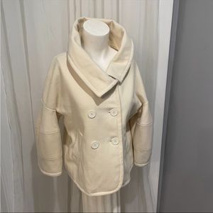 TEX BY MAXAZRIA CREME WOOL COAT/JACKET S/M
